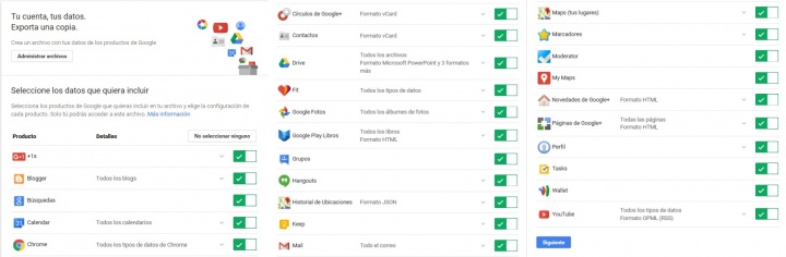 Imagen - Crea una copia de tus archivos de Google gracias a Google Takeout