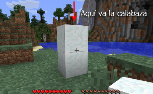 Imagen - Cómo hacer un muñeco de nieve que se mueve en Minecraft