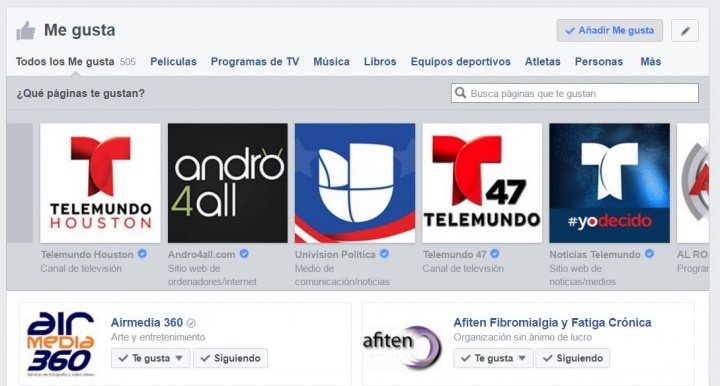 Imagen - C&oacute;mo ver las p&aacute;ginas que me gustan en Facebook