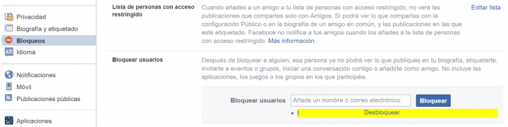 Imagen - Cómo desbloquear a alguien de Facebook