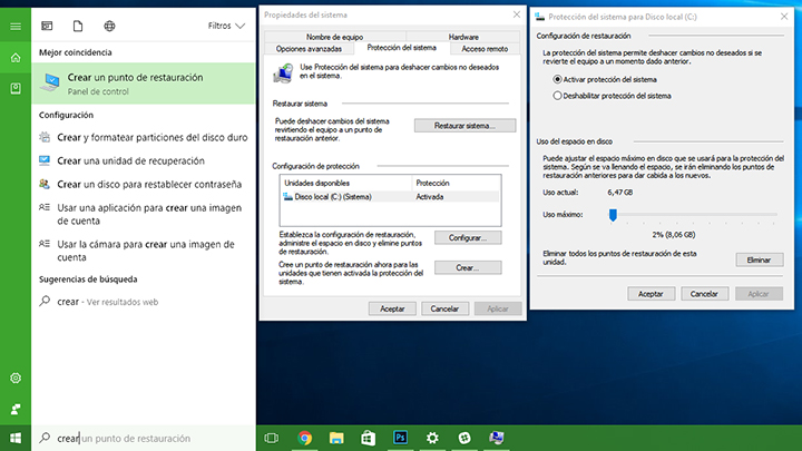 Imagen - Crea un punto de restauraci&oacute;n en Windows 10 con dos clics