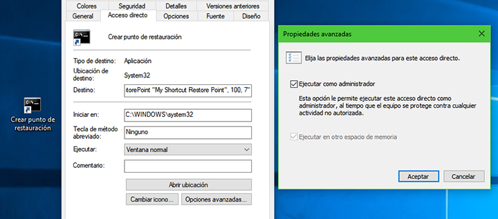 Imagen - Crea un punto de restauraci&oacute;n en Windows 10 con dos clics
