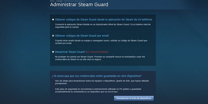 Imagen - Cómo activar la verificación en dos pasos en Steam