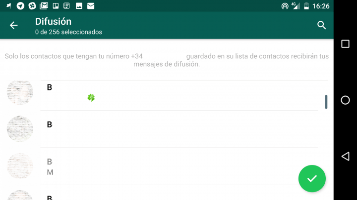 Imagen - C&oacute;mo enviar un mismo mensaje a varios contactos de WhatsApp al mismo tiempo