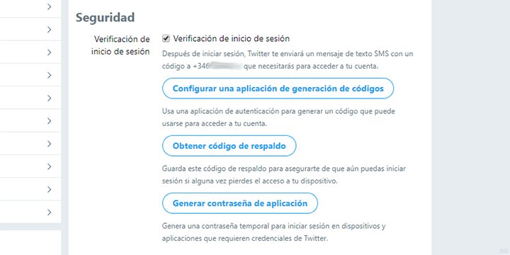 Imagen - Cómo activar la verificación en dos pasos en Twitter