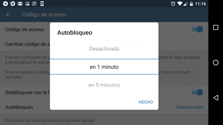 Imagen - Cómo bloquear Telegram automáticamente