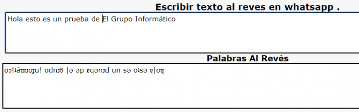 Imagen - C&oacute;mo escribir mensajes de WhatsApp al rev&eacute;s