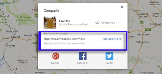 Imagen - C&oacute;mo compartir tu lista de sitios favoritos de Google Maps desde tu PC o port&aacute;til