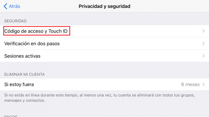 Imagen - Cómo bloquear el acceso a Telegram con un código