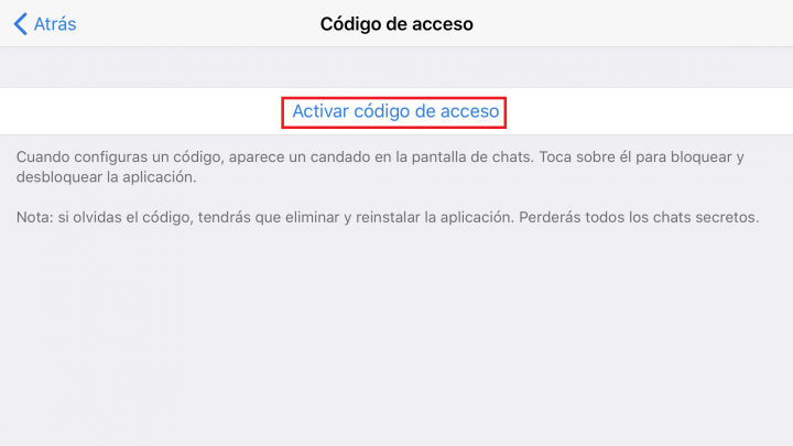 Imagen - Cómo bloquear el acceso a Telegram con un código