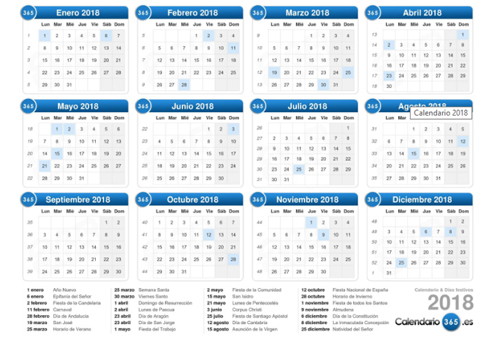 Imagen - 11 plantillas de calendarios para 2018