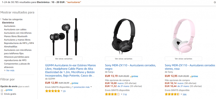 Imagen - Cómo filtrar por precio en Amazon