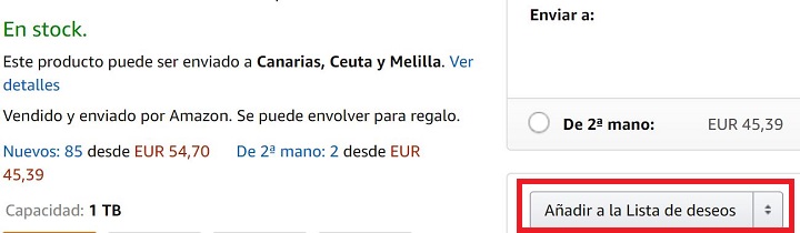 Imagen - Cómo guardar artículos en Amazon