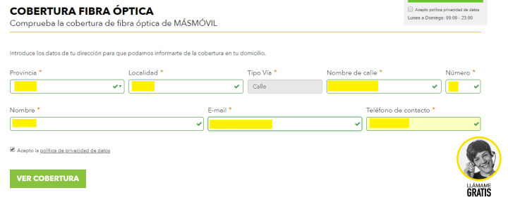 Imagen - Cómo consultar la cobertura de fibra MásMóvil