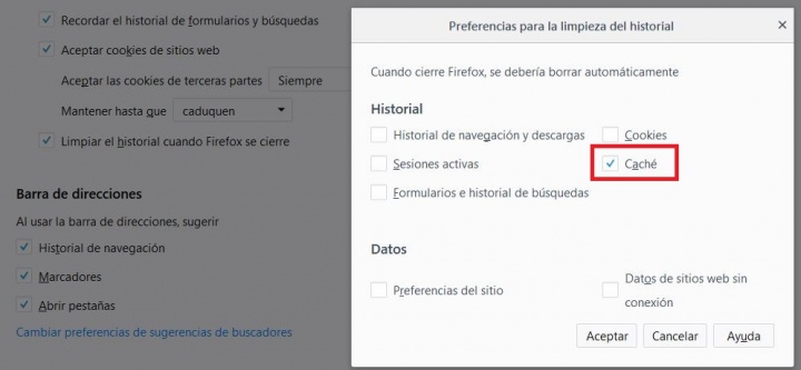 Imagen - Cómo eliminar la caché en Firefox