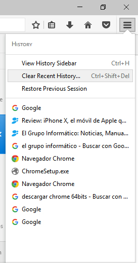 Imagen - Cómo eliminar el historial de Firefox