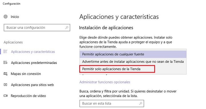 Imagen - C&oacute;mo bloquear la instalaci&oacute;n de programas que no sean de la tienda de Windows 10