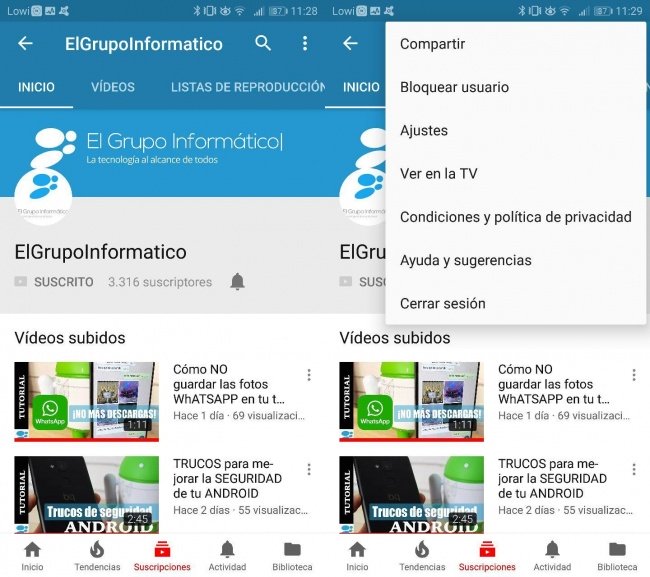 Imagen - Cómo borrar el historial de búsquedas de YouTube en Android