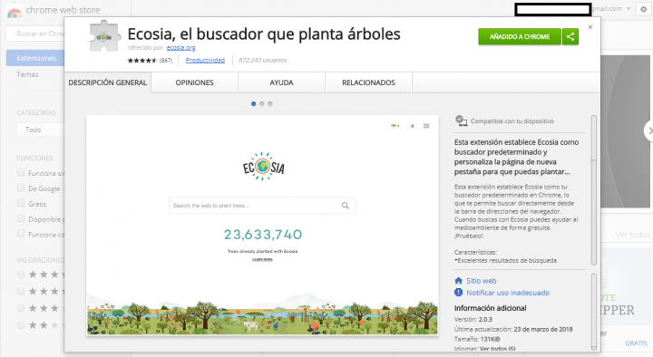 Imagen - Ecosia, el &quot;Google&quot; que dedica sus ingresos a reforestar bosques