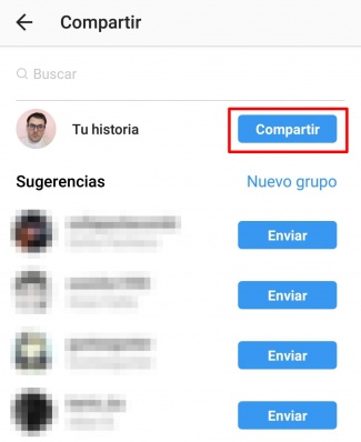 Imagen - C&oacute;mo enviar una imagen de Instagram a Stories