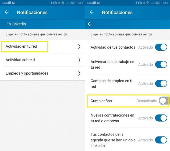 Imagen - C&oacute;mo desactivar las notificaciones de cumplea&ntilde;os en LinkedIn