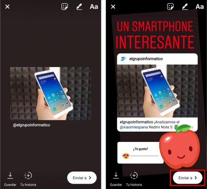 Imagen - C&oacute;mo enviar una imagen de Instagram a Stories