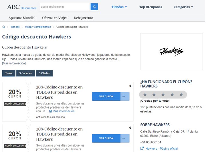 Imagen - Dónde conseguir descuentos online para Hawkers