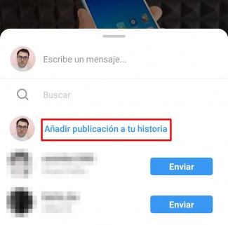 Imagen - C&oacute;mo enviar una imagen de Instagram a Stories