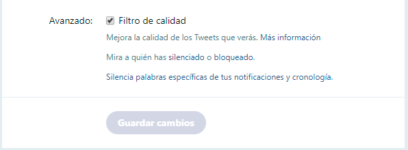 Imagen - Cómo configurar los &quot;Filtros de calidad&quot; en Twitter