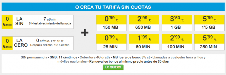 Imagen - 7 tarifas móviles por 0 euros