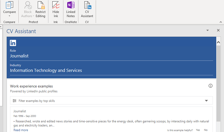 Imagen - Crea tu CV con el asistente de LinkedIn en Word