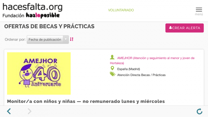 Imagen - Hacesfalta.org, la app de voluntariado y empleo en ONG