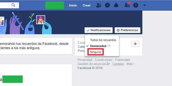 Imagen - Cómo desactivar los recuerdos de Facebook