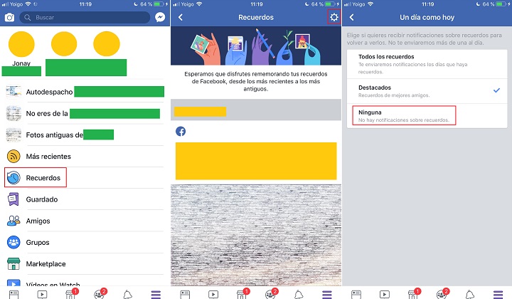 Imagen - Cómo desactivar los recuerdos de Facebook