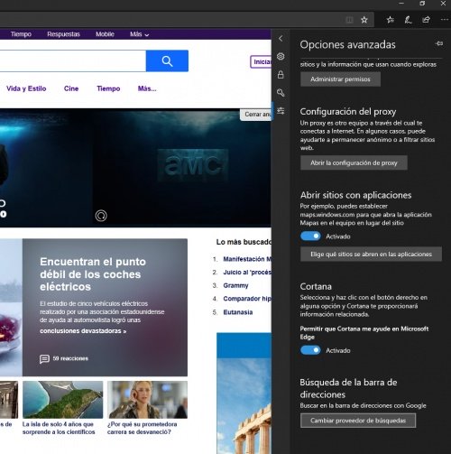 Imagen - Cómo cambiar el motor de búsqueda en Microsoft Edge