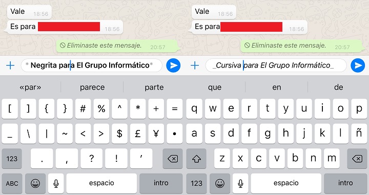 Imagen - Cómo poner negritas y cursivas en WhatsApp