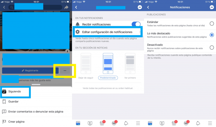 Imagen - C&oacute;mo activar las notificaciones en Instagram, Facebook y Twitter