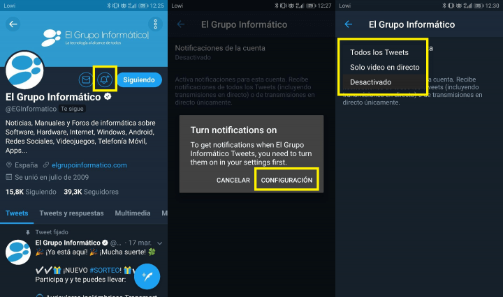 Imagen - C&oacute;mo activar las notificaciones en Instagram, Facebook y Twitter