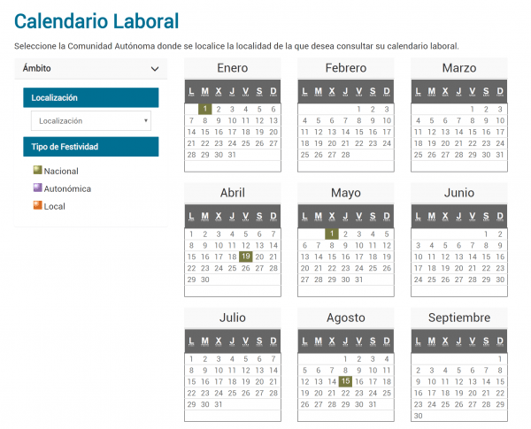 Imagen - 7 plantillas para el calendario laboral 2019