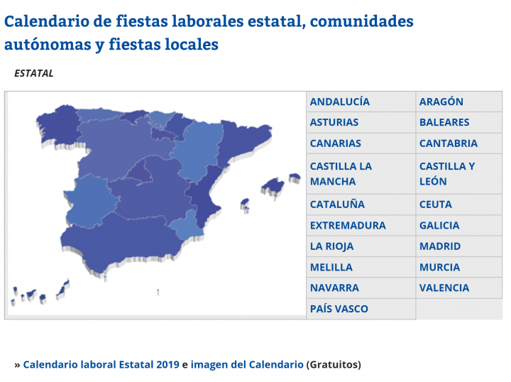 Imagen - 7 plantillas para el calendario laboral 2019