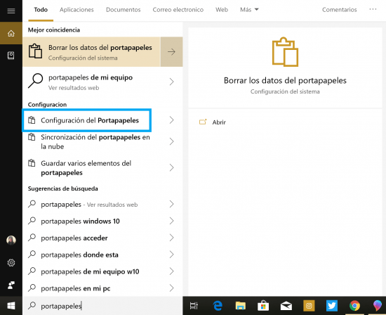 Imagen - Cómo activar el historial del portapapeles en Windows 10