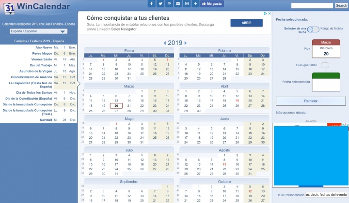 Imagen - 8 plantillas de calendario del año 2019