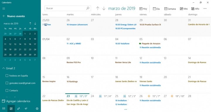 Imagen - C&oacute;mo utilizar la aplicaci&oacute;n Calendario y Contactos de Windows 10 como un profesional
