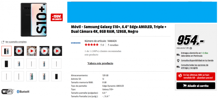 Imagen - 6 tiendas donde comprar el Samsung Galaxy S10+