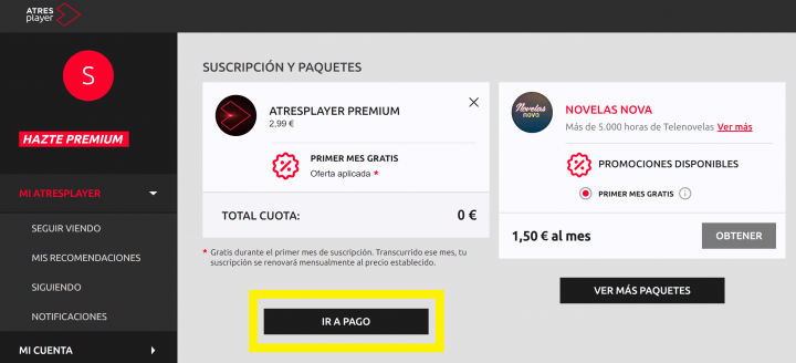 Imagen - &iquest;Cu&aacute;nto hay que pagar para eliminar los anuncios en Atresplayer?