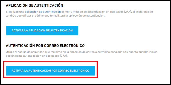 Imagen - Cómo activar la autenticación en dos pasos en Fortnite