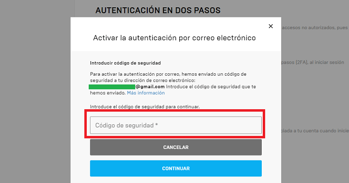 Imagen - Cómo activar la autenticación en dos pasos en Fortnite