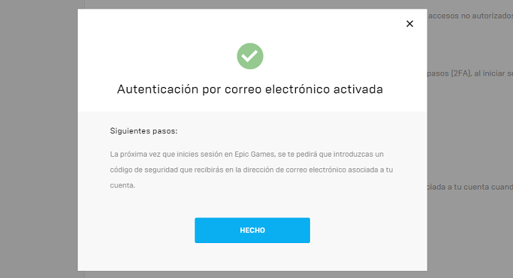 Imagen - Cómo activar la autenticación en dos pasos en Fortnite