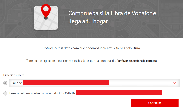 Imagen - C&oacute;mo comprobar la cobertura de fibra &oacute;ptica de Vodafone