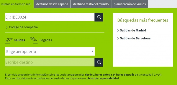Imagen - Infovuelos, consulta vuelos en tiempo real